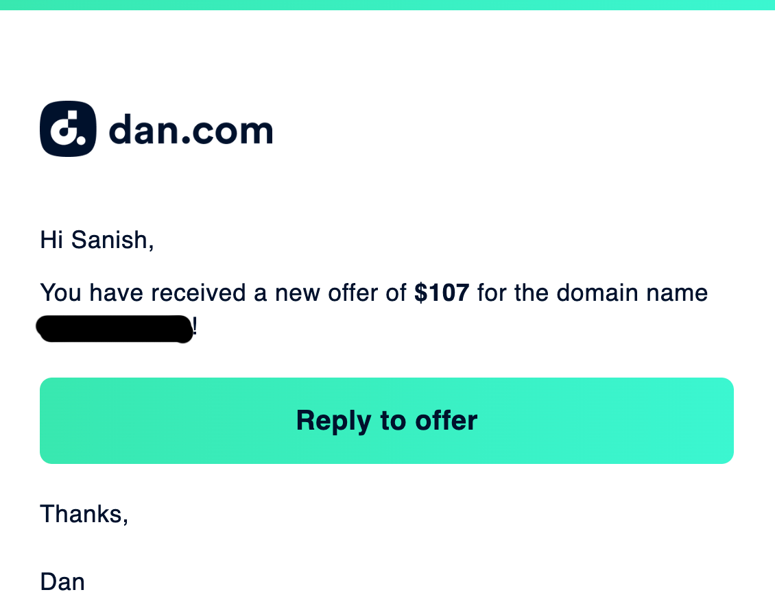 Domain Flipping Offer #1