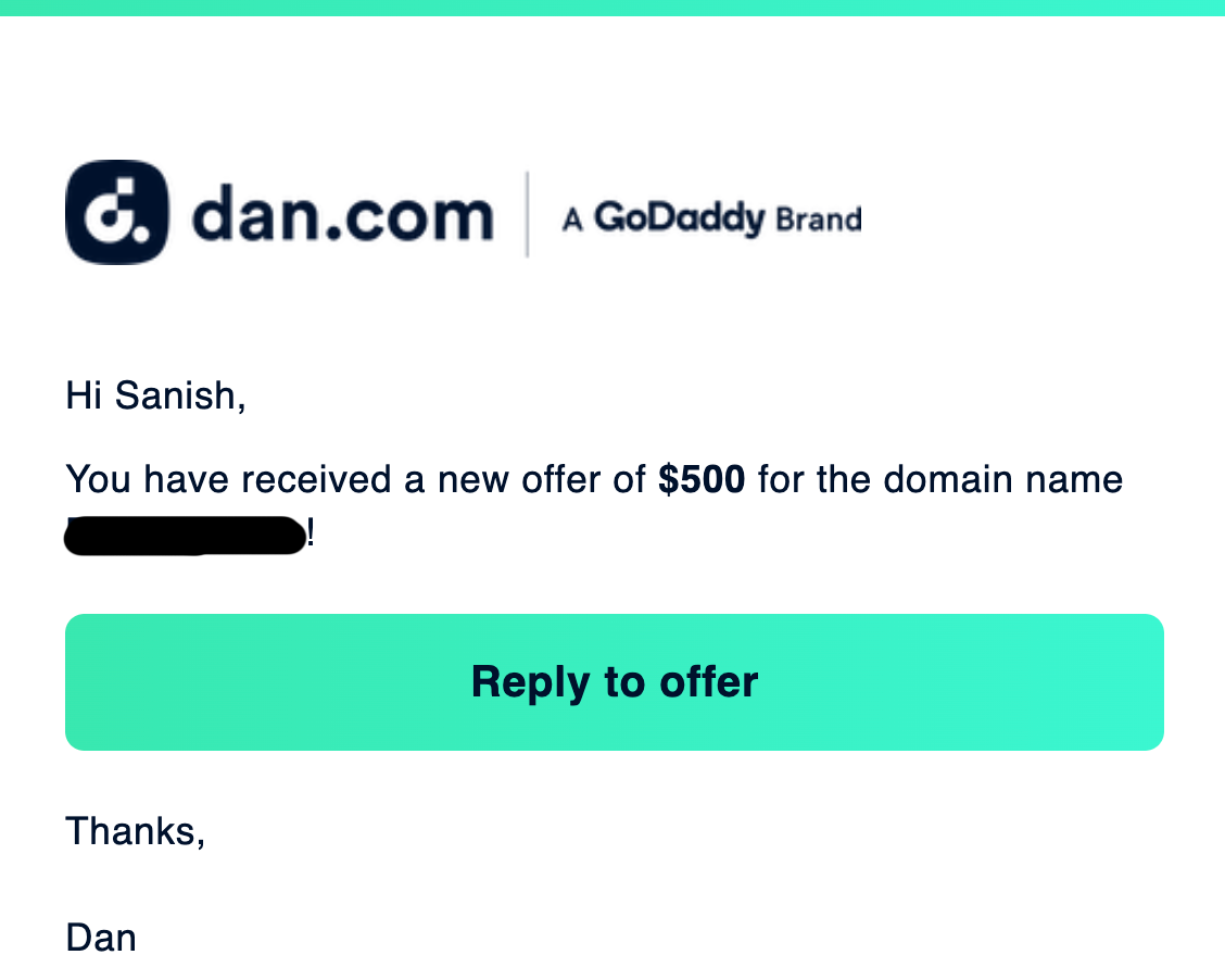 Domain Flipping Offer #2