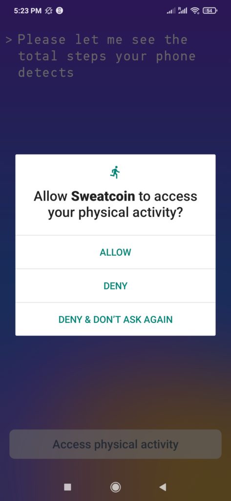 Sweatcoin Physical Activity